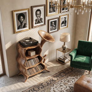 Handcrafted Wooden Media Console For Furniture Decor