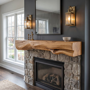 Natural Mantel Shelf For Fireplace Or Entryway