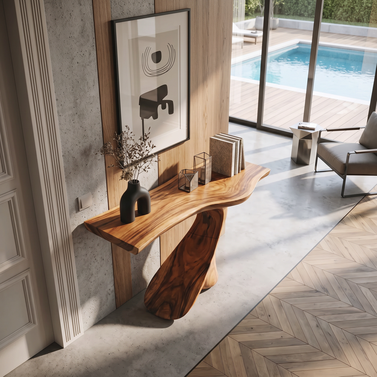 Rustic Chic Console Table Entryway Design