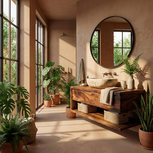 Contemporary Wall Mounted Wood Bathroom Vanity For Bathroom