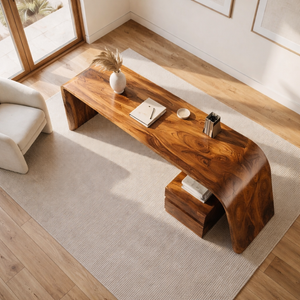 Minimal Wooden Office Desk For Home Office