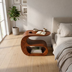Scandinavian Organic End Table For Modern Living Space