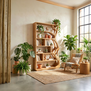 Contemporary Artistic Bookcase Storage Organizer For Office Space