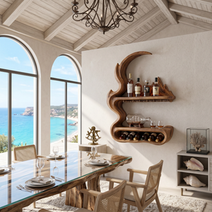 Contemporary Artistic Wine Rack For Open Interior