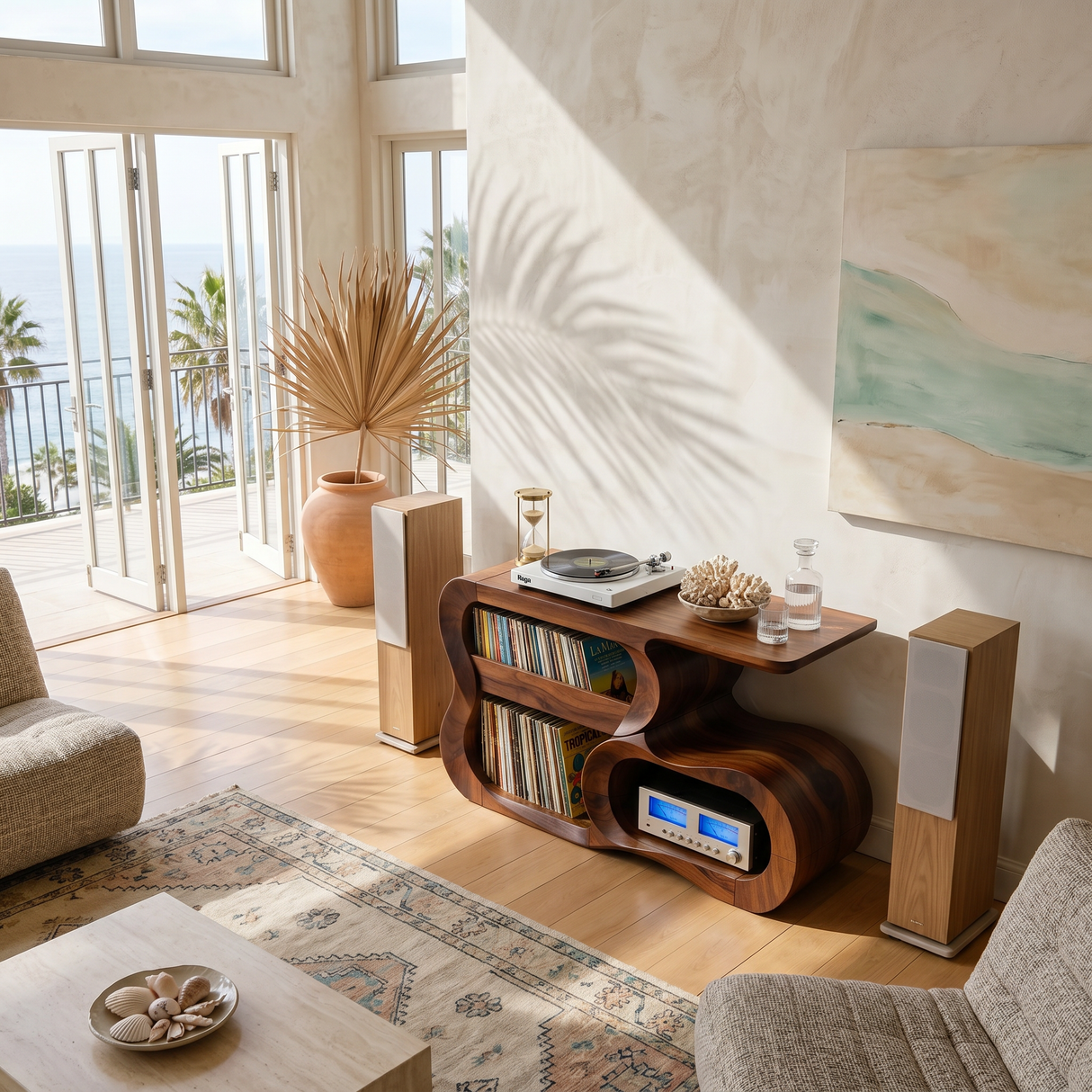 Contemporary Vinyl Record Cabinet For Studio Interior Space