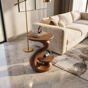 Organic Sculptural Side Table Luxury Garden Retreat
