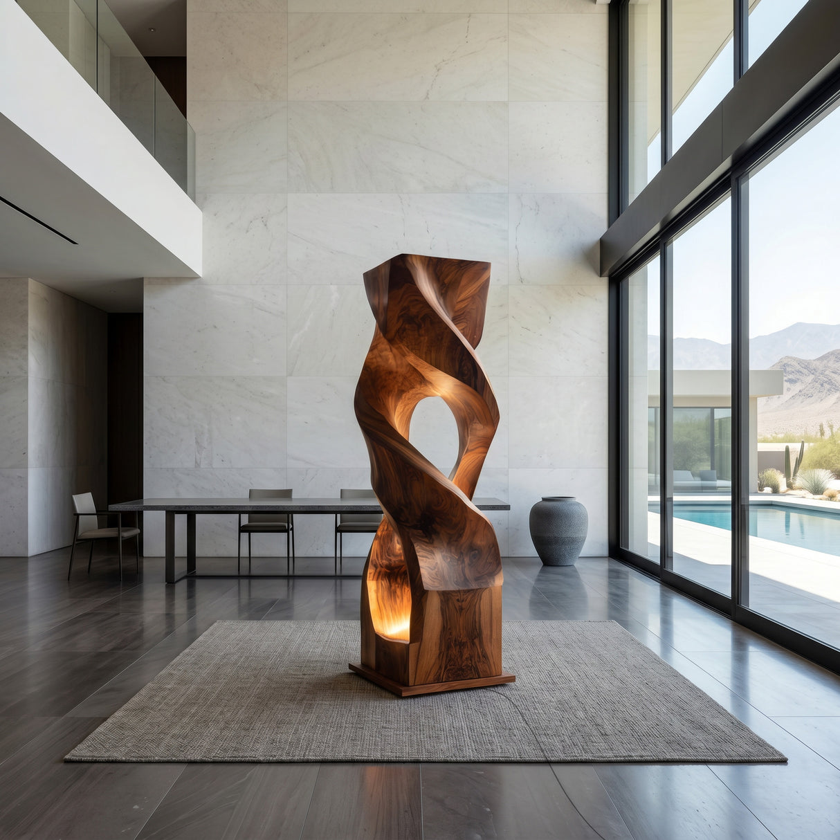 Organic Twisted Sculptural Floor Lamp For Home Decor