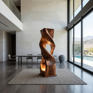 Organic Twisted Sculptural Floor Lamp For Home Decor