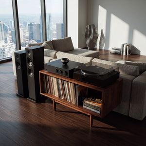 Scandinavian Wooden Record Player Cabinet For Living Room