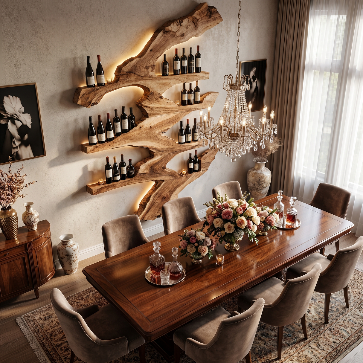 Handcrafted Wine Stand For Kitchen Wine Bottle Rack