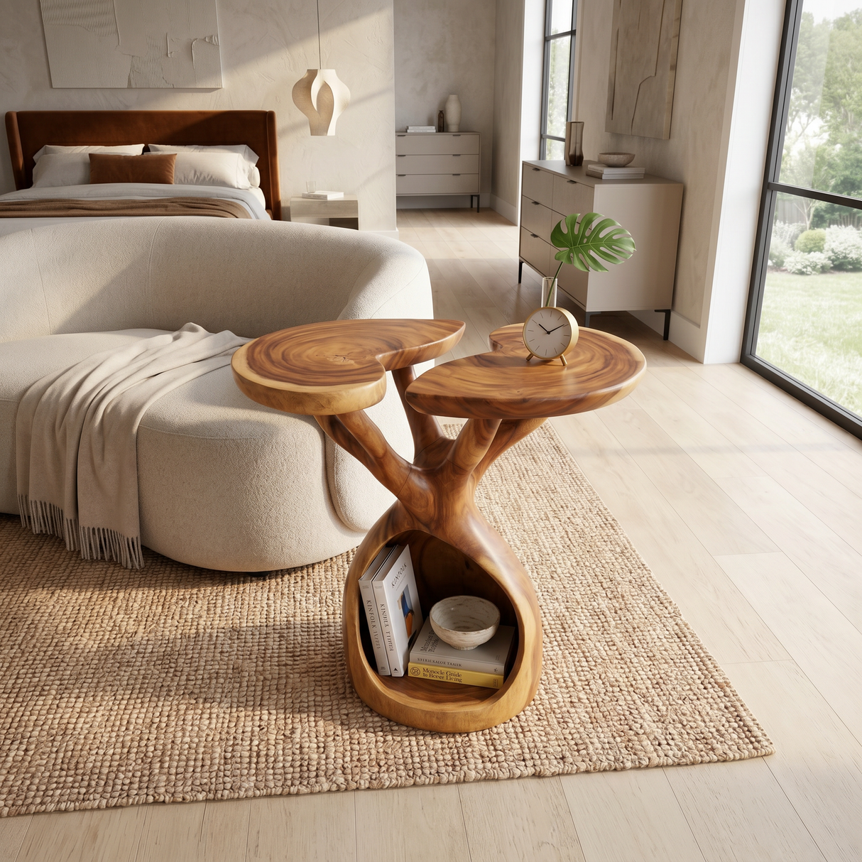 Nature Inspired Branch Side Table Sunroom Corner