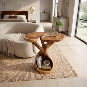 Nature Inspired Branch Side Table Sunroom Corner