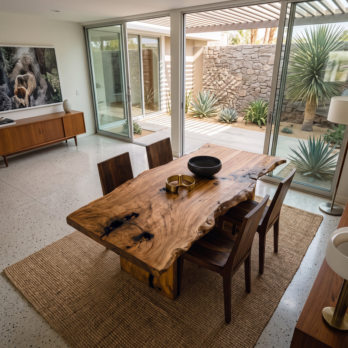Organic Handcrafted Dining Table For Home Or Kitchen Room