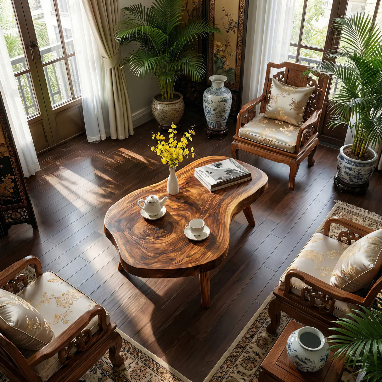 Farmhouse Solid Wood Coffee Table For Living Roomdecor And Home Style