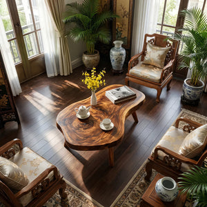 Farmhouse Solid Wood Coffee Table For Living Roomdecor And Home Style