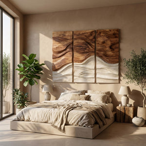 Contemporary Wave Triptych Wall Art For Home Areas