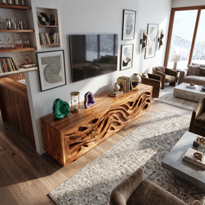 Mediterranean Coastal TV Stand For Santorini Style Bedroom