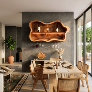 Modern Glass Holder Wine Holder For Open Dining Area
