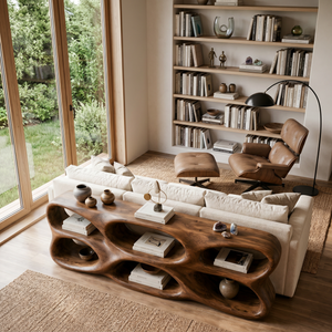 Organic Sculptural Console Table For Designer Entryway