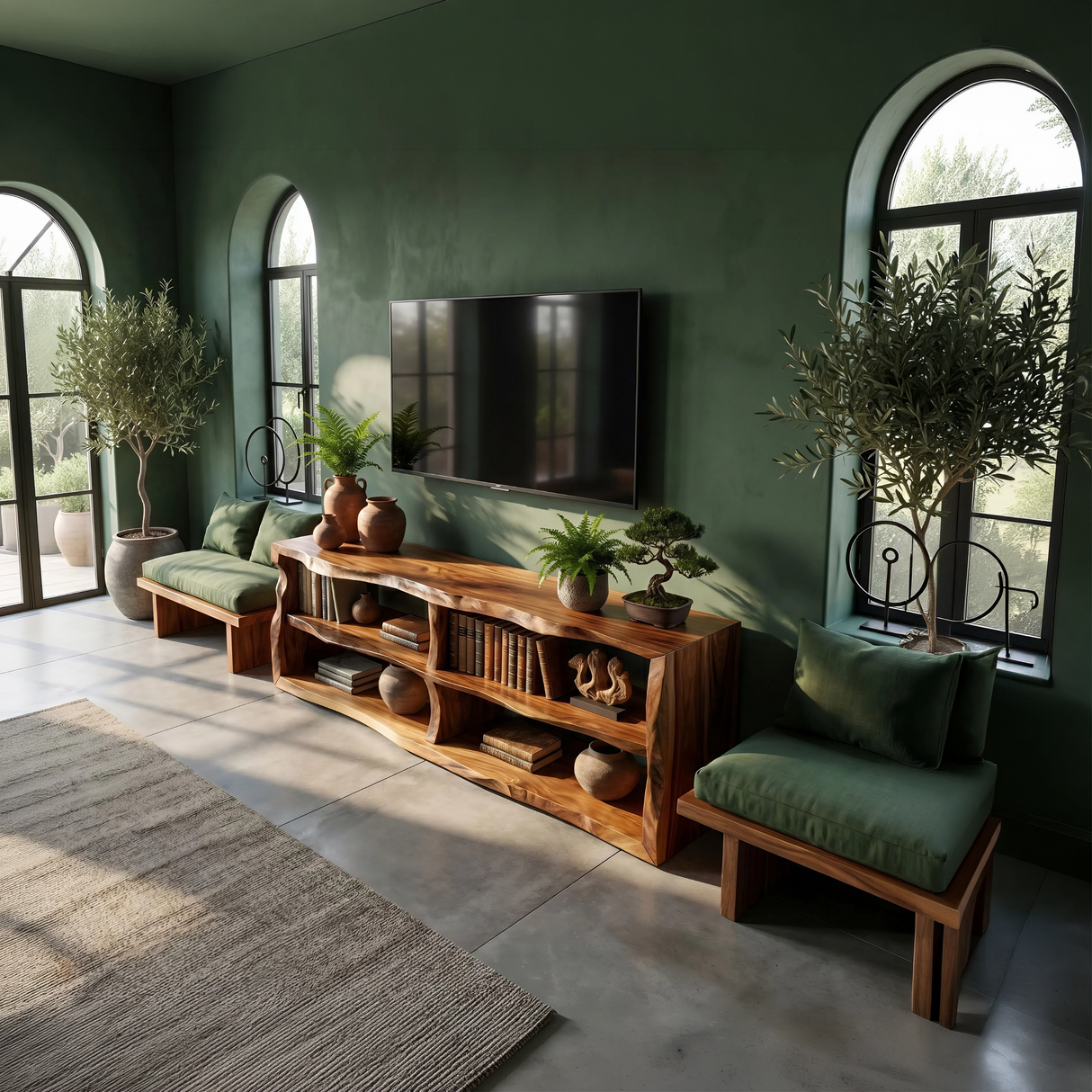 Minimalist Organic TV Cabinet For Media Room