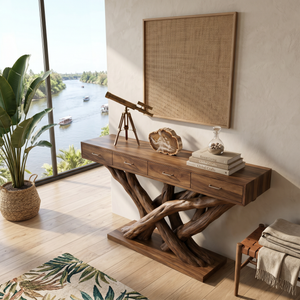 Organic Modern Twisted Root Console Table Luxury Entryway