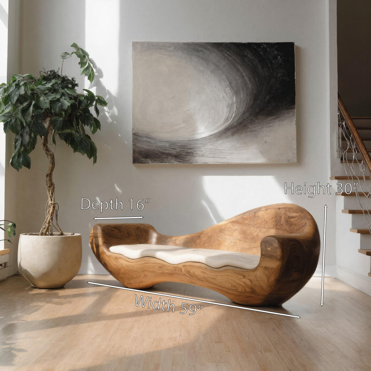 Artistic Sofa With Organic Design For Living Room