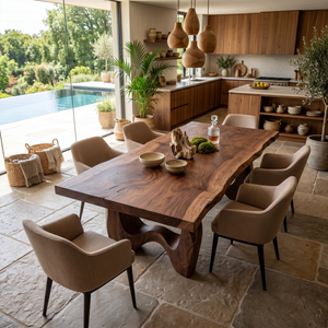 Live Edge Banquet Table For Wine Dining Room