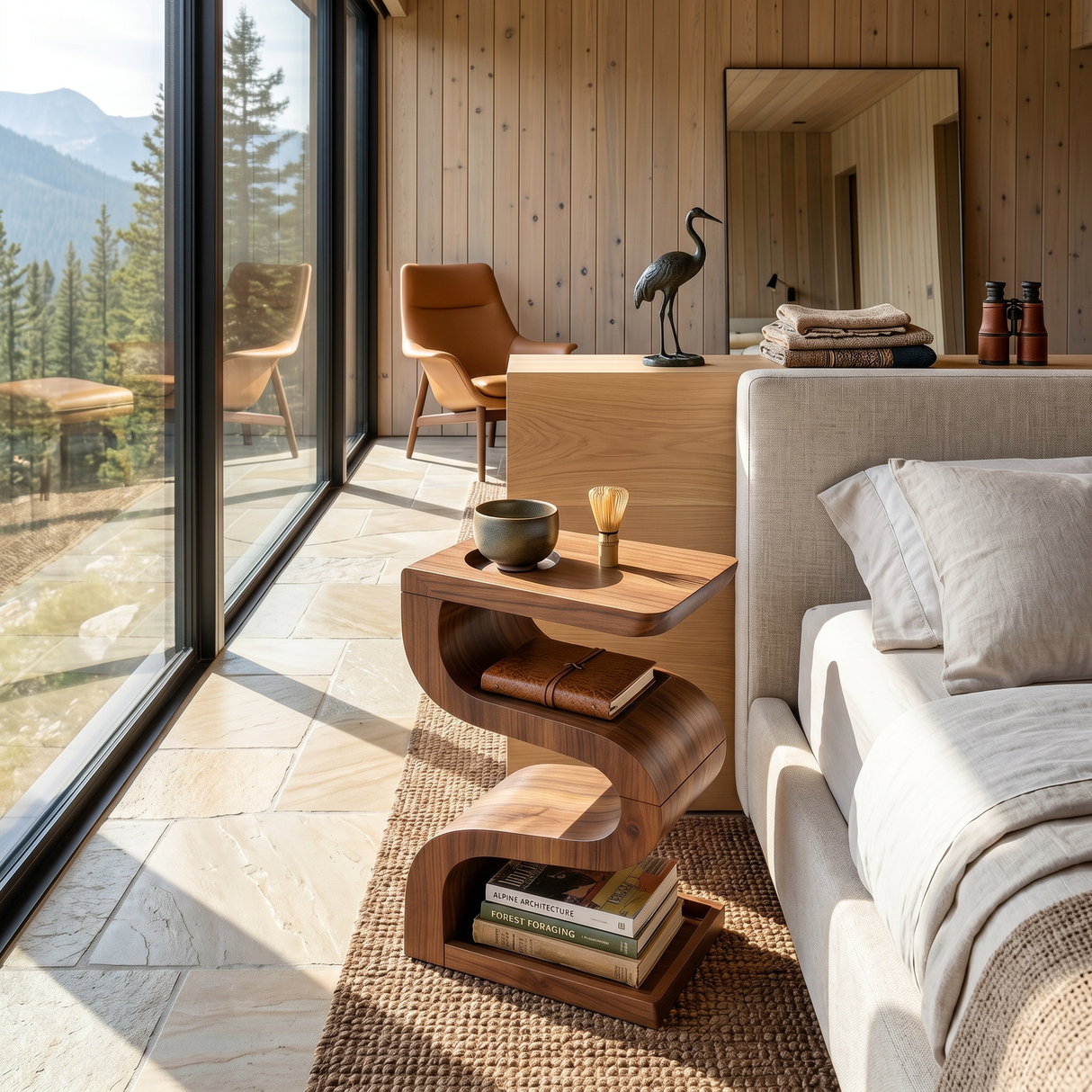 Minimalist Sculptural Side Table For Contemporary Living Space