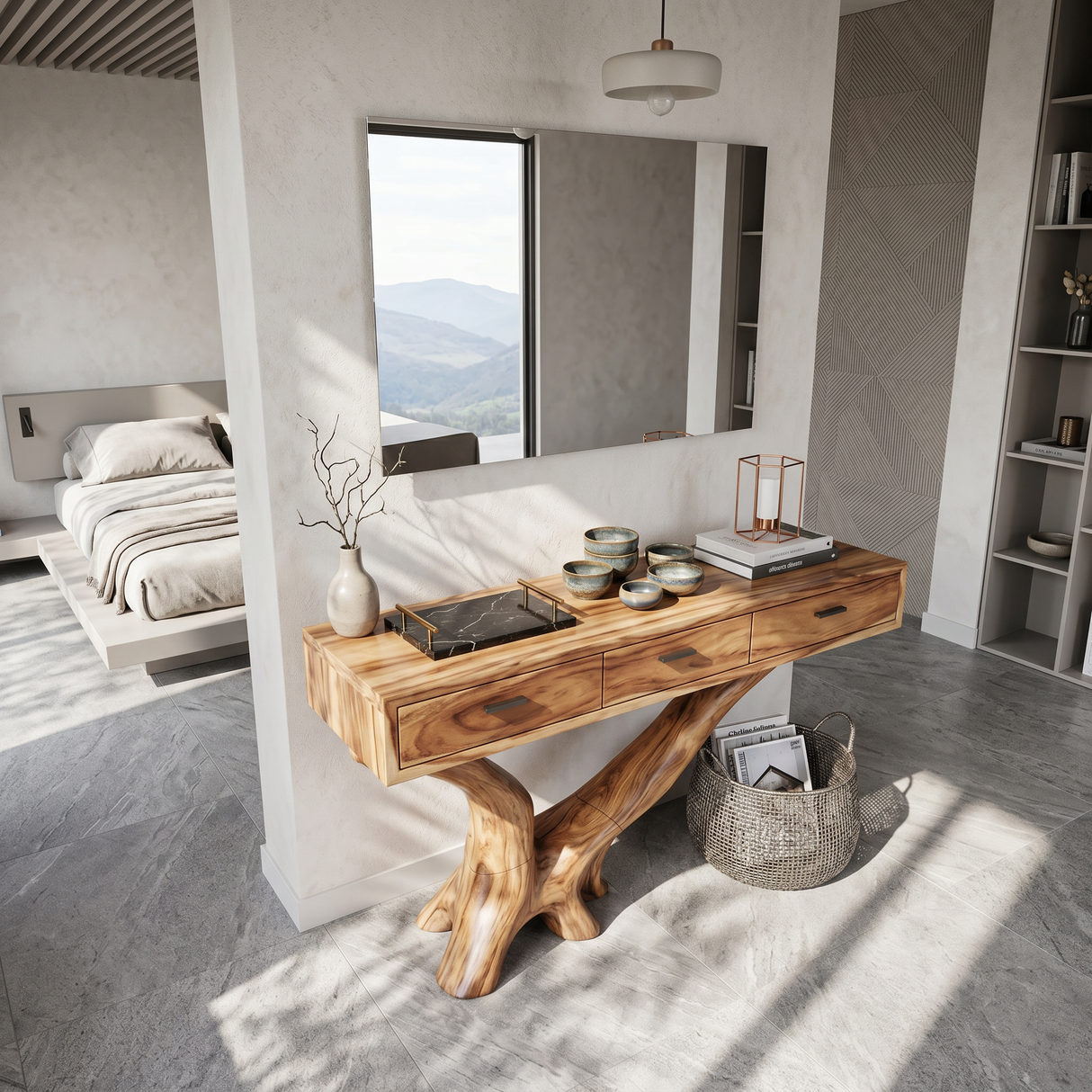 Handcrafted Live Edge Entryway Table For Living Room Modern Farmhouse