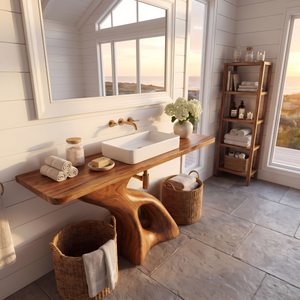 Rustic Solid Vanity For Vintage Bathroom Styling