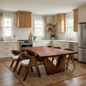 Organic Wabi Sabi Wooden Dining Table For Dining Room