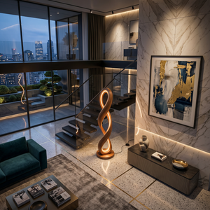 Contemporary Infinity Lamp With Table For Lounge