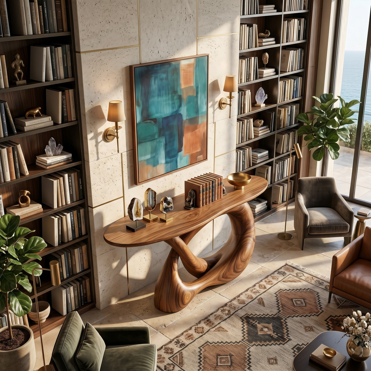Modern Infinity Console Table Designer Interior