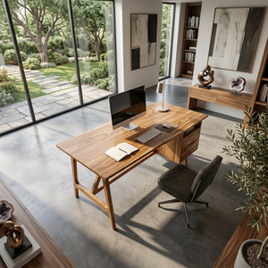 Luxury Live Edge Executive Desk Coastal Workspace