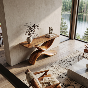 Handcrafted Live Edge Console Table Furniture Decor