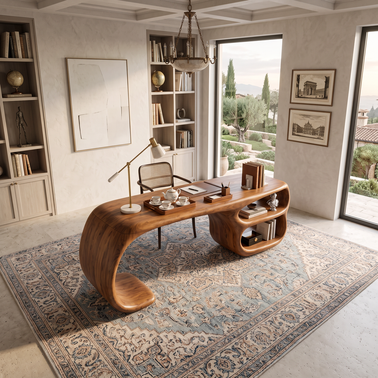 Contemporary Freeform Executive Desk Home Office Studio