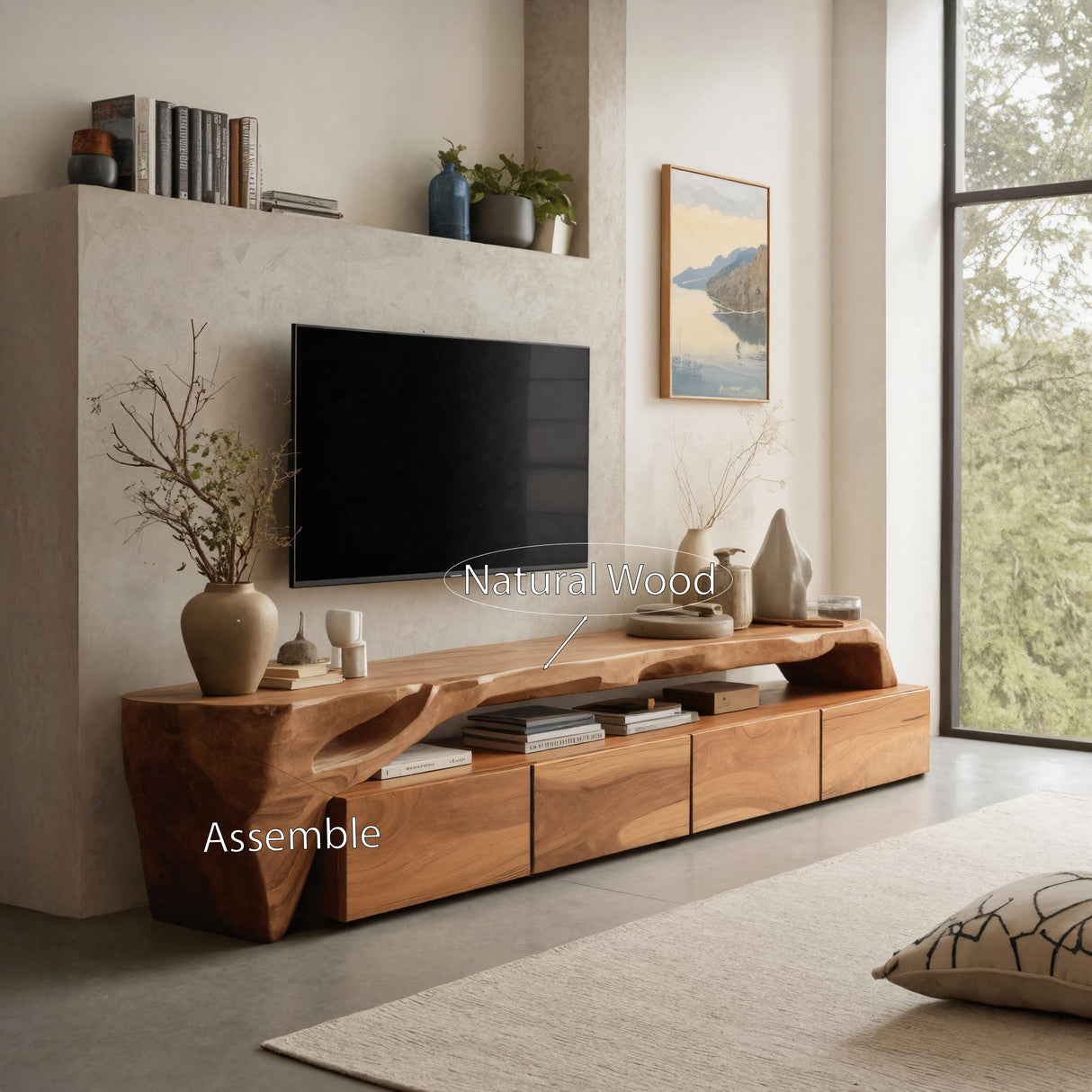 Modern TV Stand With Storage For Living Room