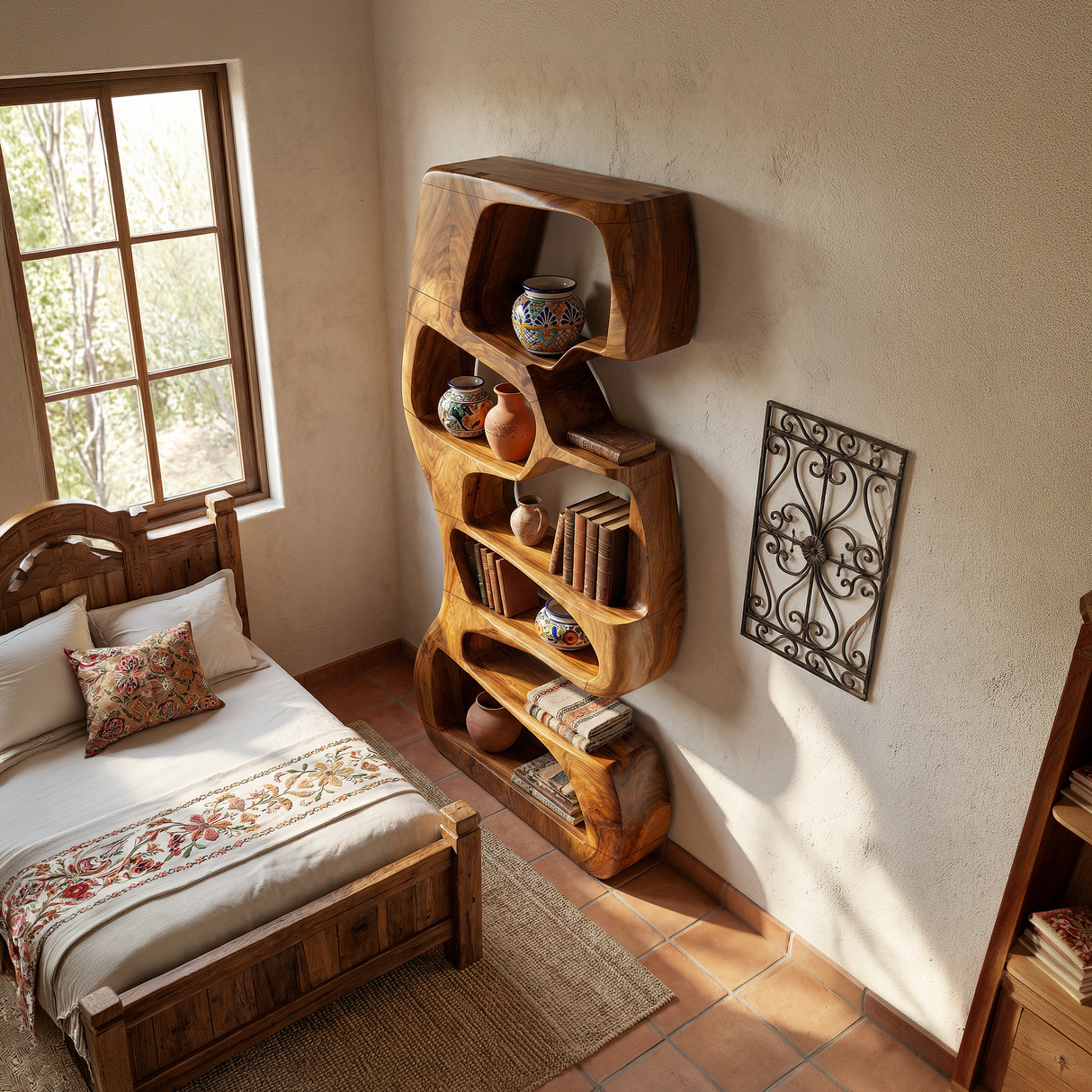 Modern Wooden Bookshelf For Home Living Storage