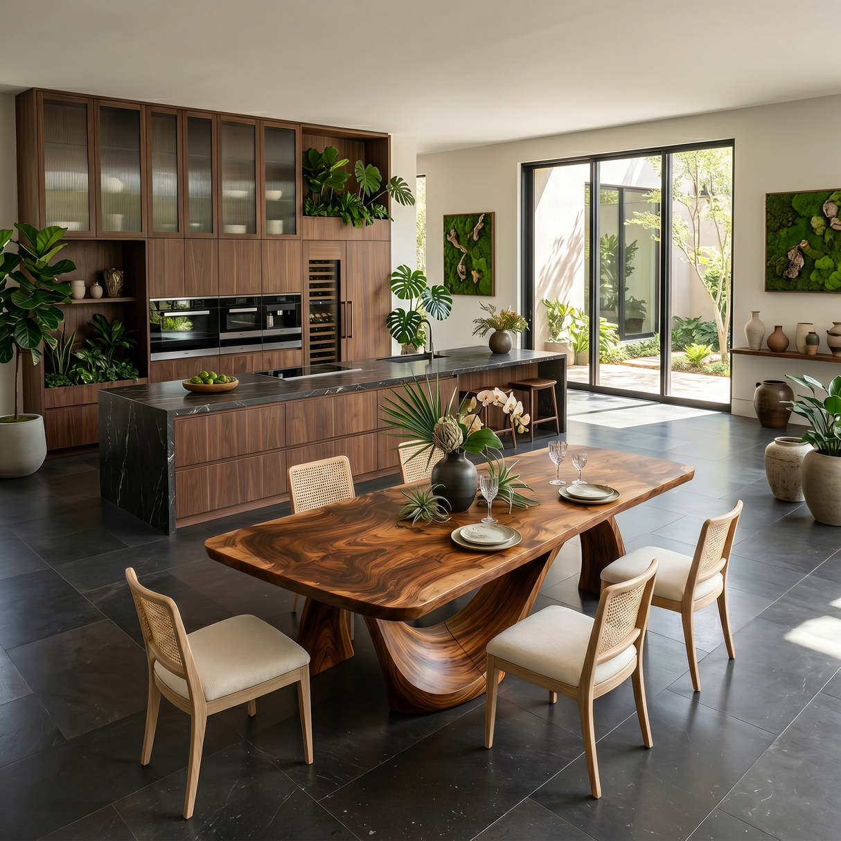 Minimalist Irregular Dining Table For Apartment Dining Area