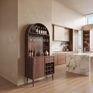 Classic Wine Cabinet With Storage For Dining Room