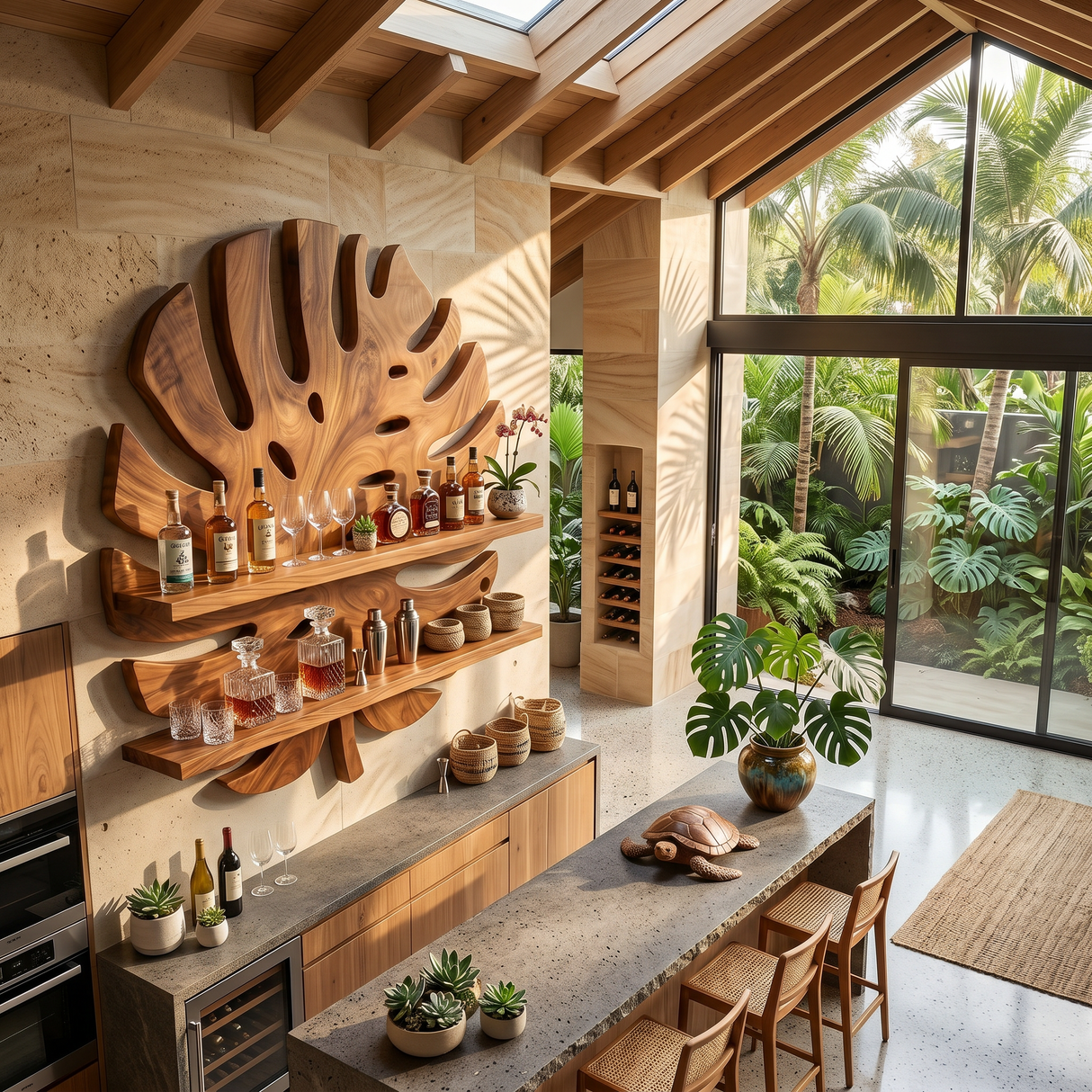 Modern Wall Wine Holder For Home Bar Bottle Showcase