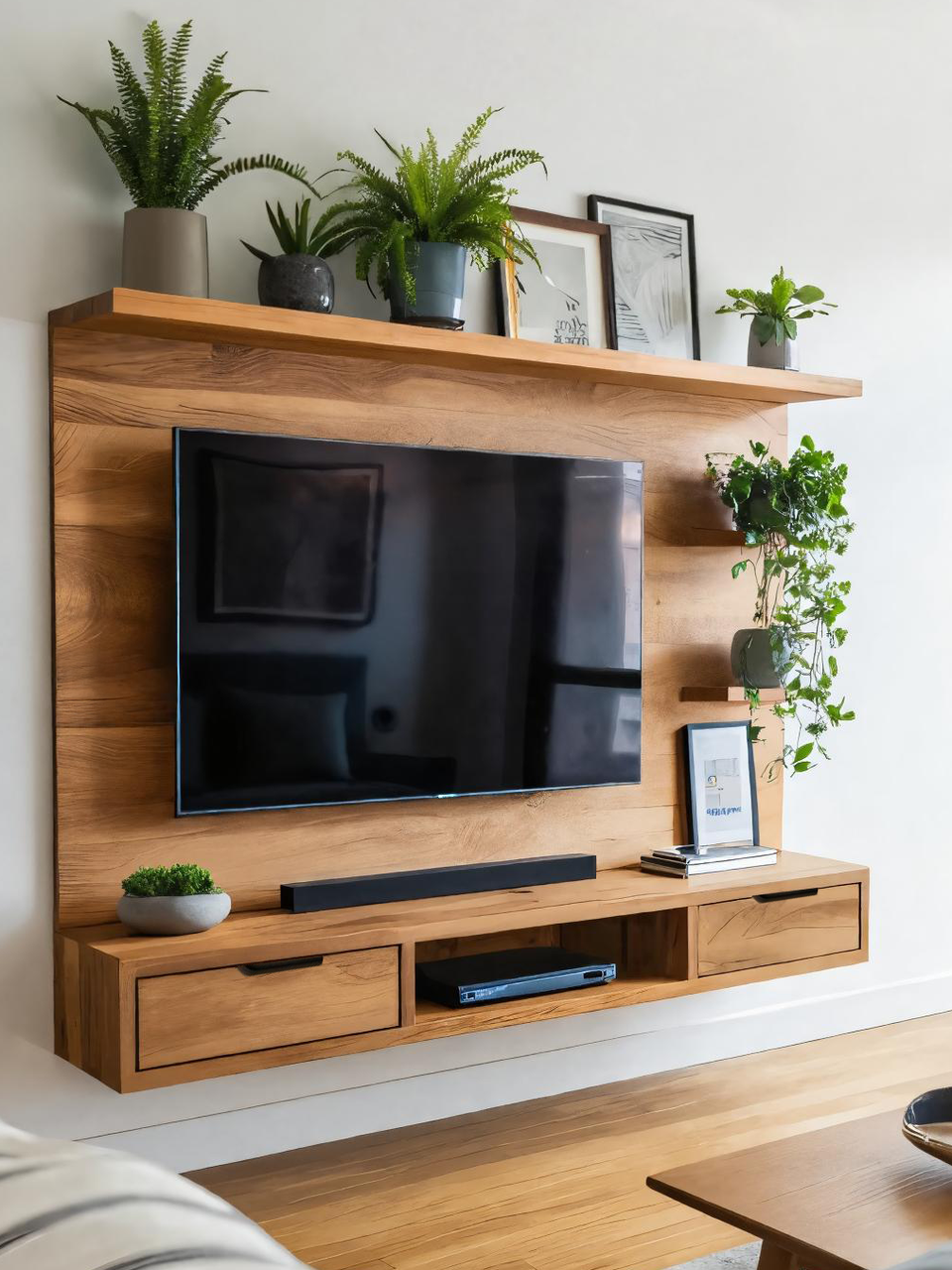 Modern Wall Mounted TV Stand With Drawers For Living Room