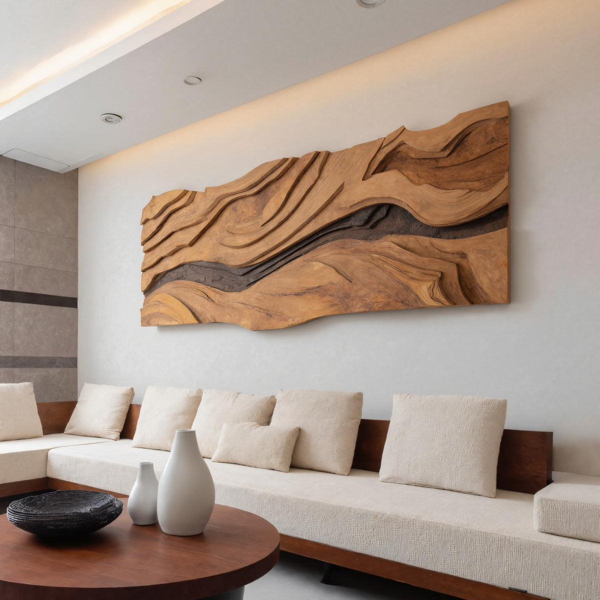 Modern Wall Art With Layered Design For Living Room – ET Woodcrafts