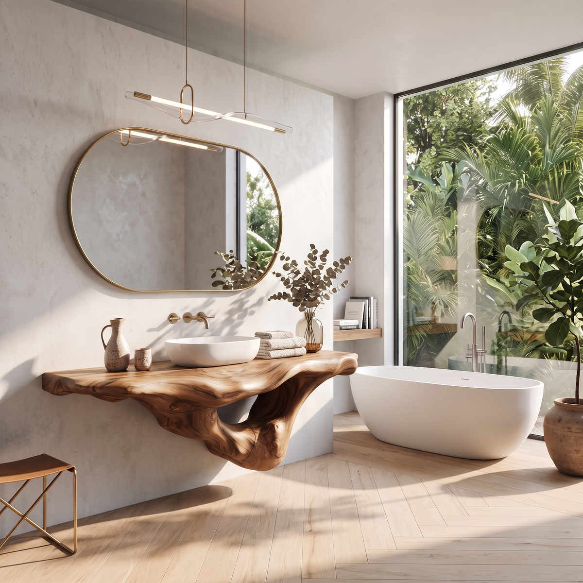 Handcrafted Live Edge Bathroom Vanity Premium Furniture
