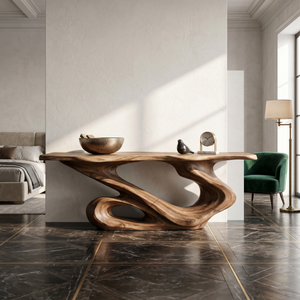 Rustic Live Edge Console Table Modern Residence