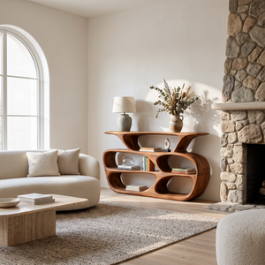 Modern Curved Shelf For Living Room Or Office
