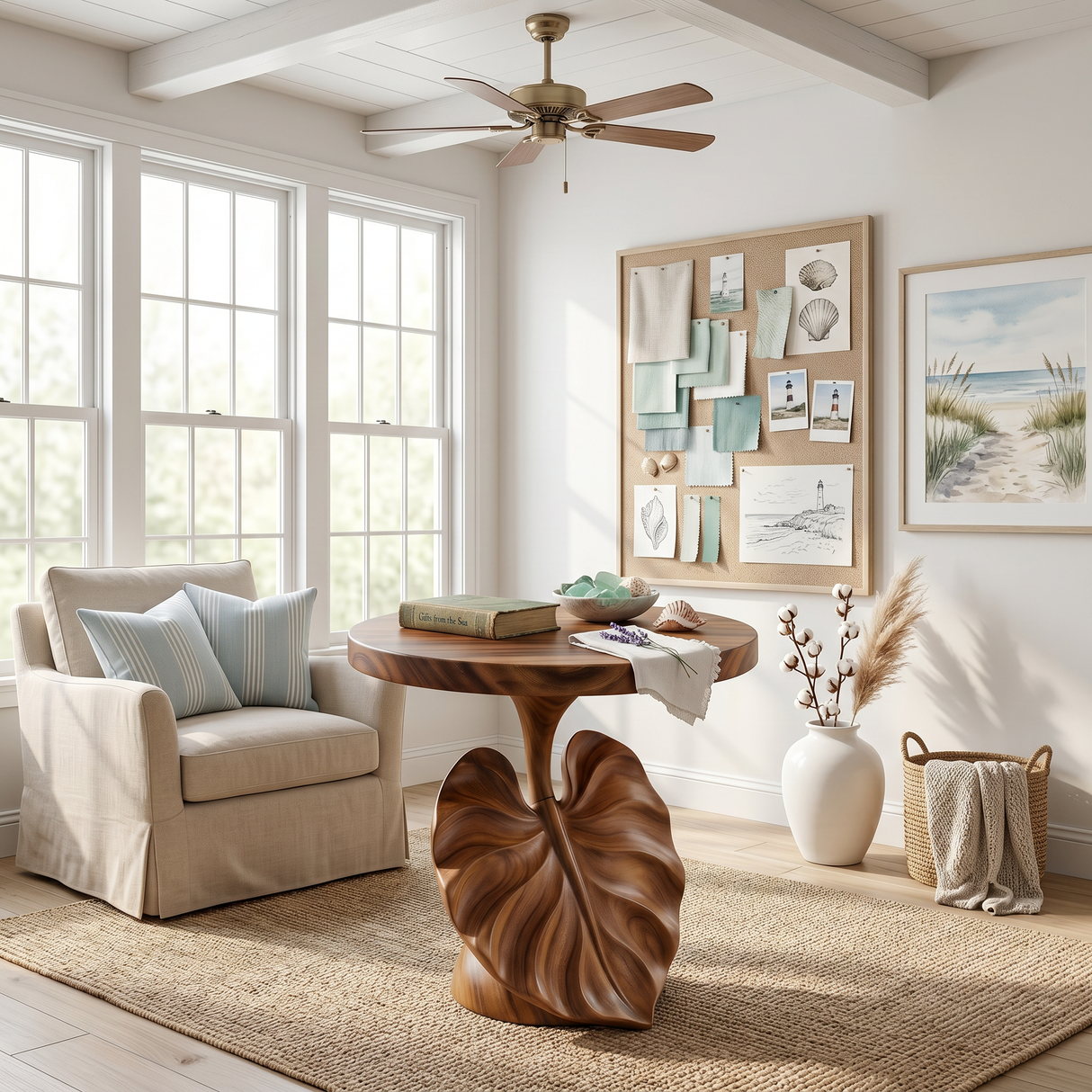 Mediterranean Sculptural Accent Table Courtyard Patio