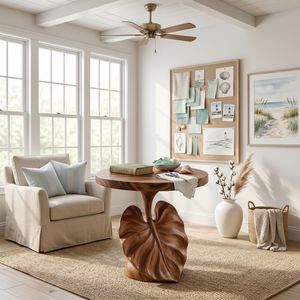 Mediterranean Sculptural Accent Table Courtyard Patio