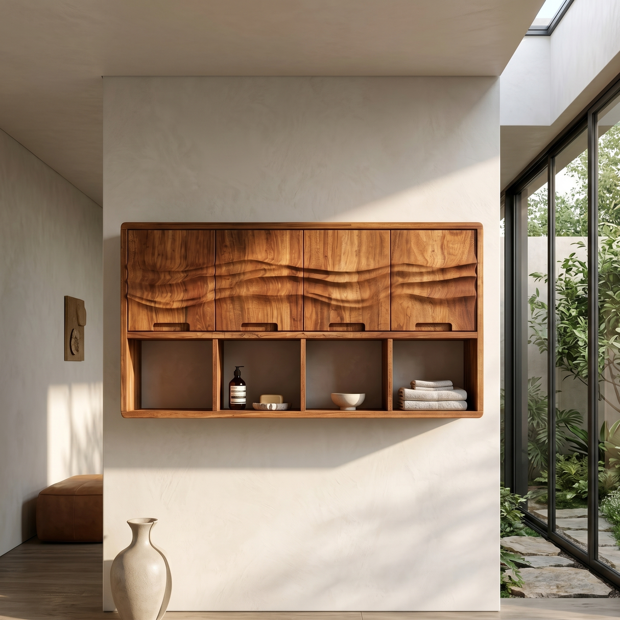 Modern Sculptural Bathroom Cabinet Master Bathroom