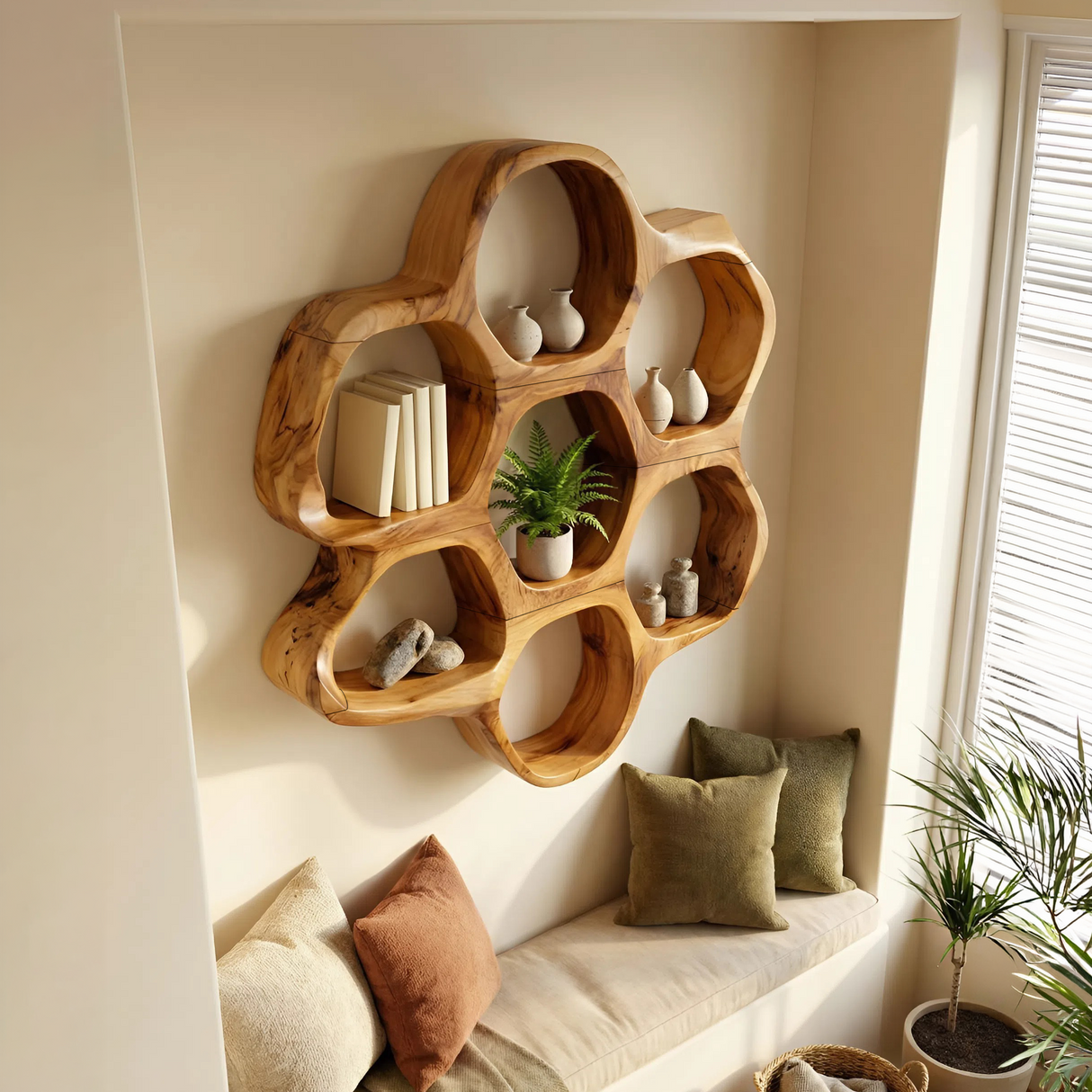 Mid Century Wall Shelf For Hallway Entryway Use